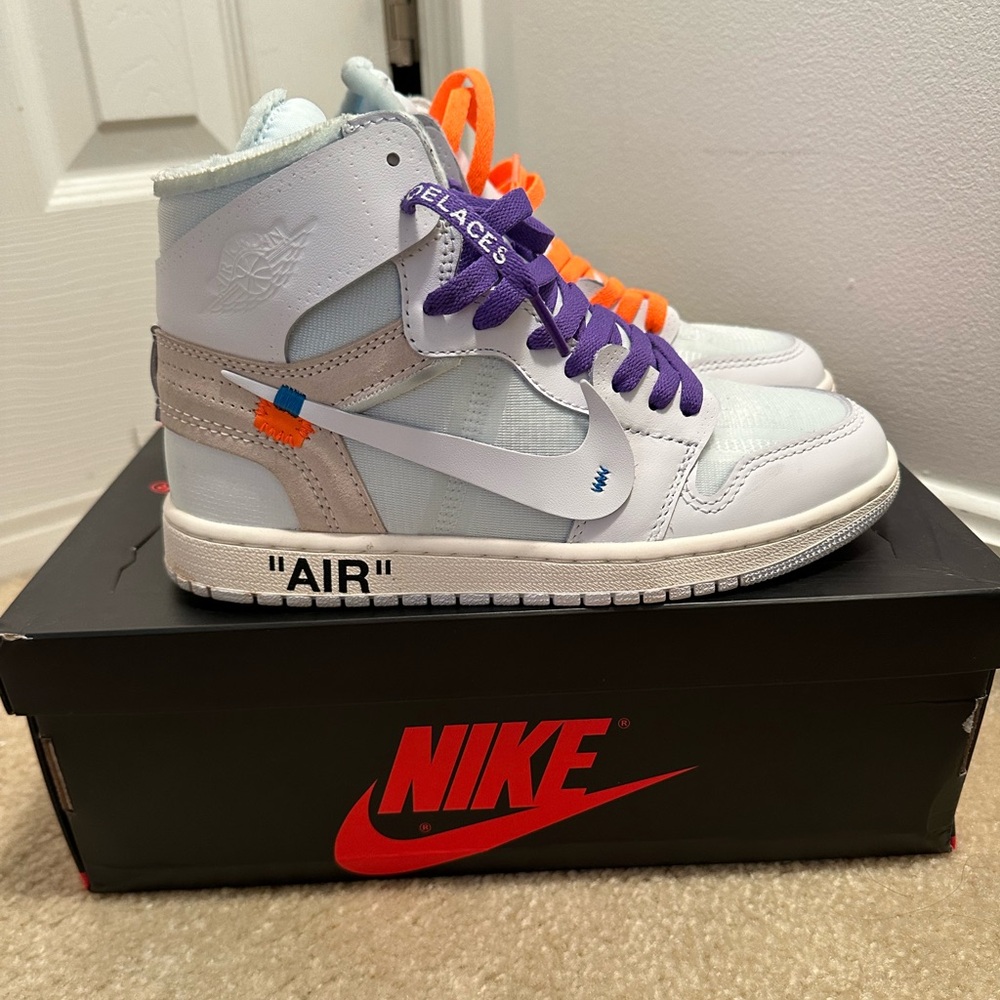 Nike Air Jordan 1 High x Off-White Euros White Europe Exclusive Size 7.5